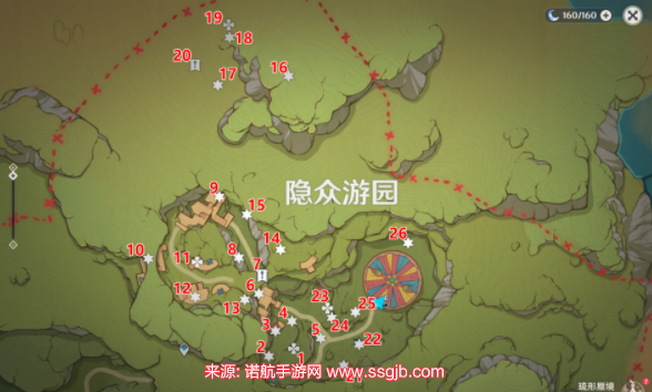 原神隐众游园北礼券位置一览 独门秘籍助你取得所有礼券