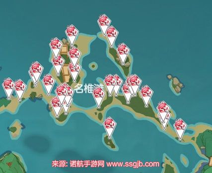 原神血斛采集路线图-3.8血斛位置没解锁稻妻分布图