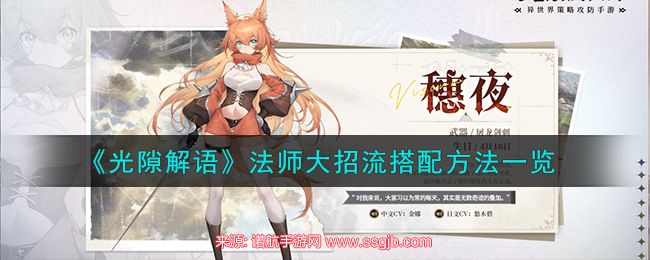 光隙解语法师大招流怎么玩-法师大招流阵容搭配建议