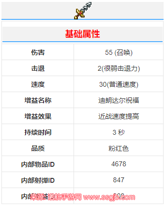 《泰拉瑞亚》迪朗达尔武器介绍