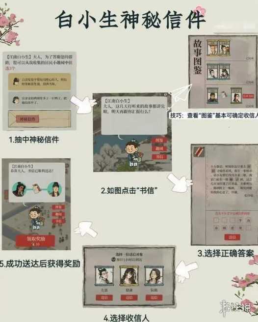 江南百景图白小生神秘信件答案大全